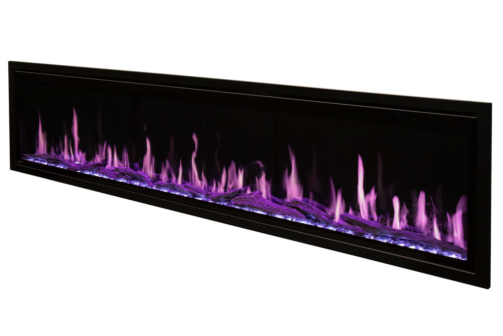 Modern Flames Orion Slim 100 Inch Heliovision Virtual Recessed Wall Mount Electric Fireplace - OR100-SLIM