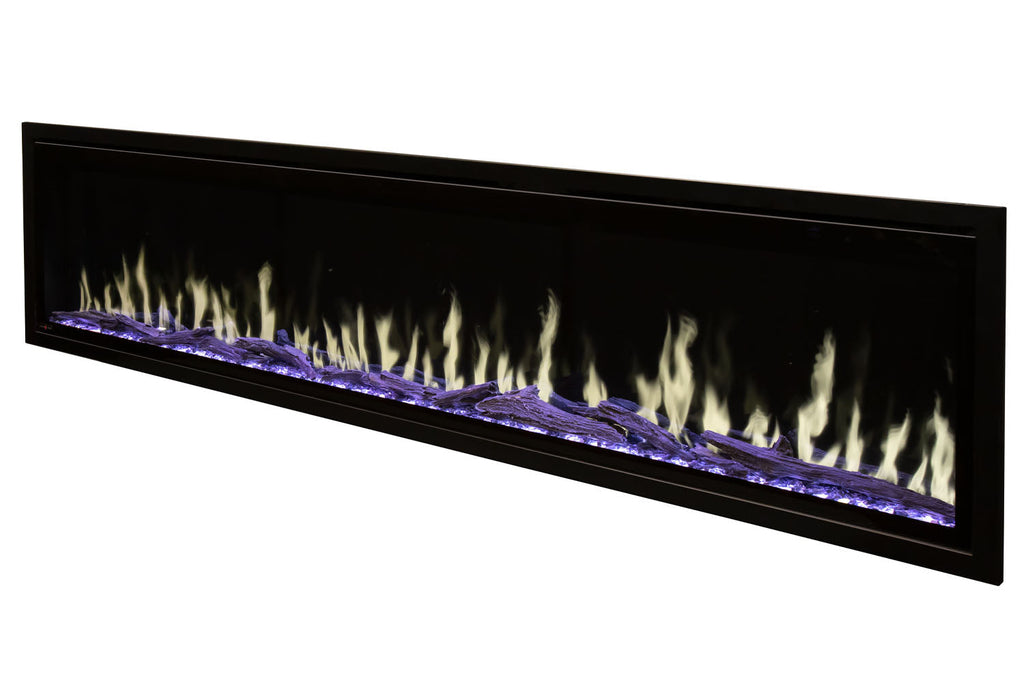 Modern Flames Orion Slim 100 Inch Heliovision Virtual Recessed Wall Mount Electric Fireplace - OR100-SLIM