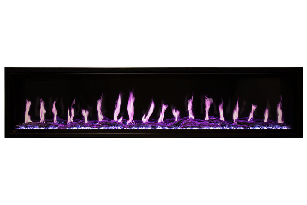 Modern Flames Orion Slim 100 Inch Heliovision Virtual Recessed Wall Mount Electric Fireplace - OR100-SLIM