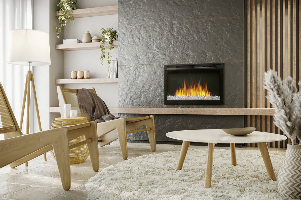 Dimplex 33 Inch Multi-Fire XHD Electric Firebox Insert with Acrylic Glass - Dimplex XHD33G Plug-In Electric Fireplace