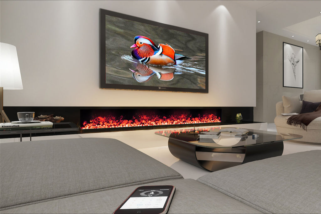 AFireWater Prestige Pro Water Vapor 60'' Built-In Electric Fireplace Insert | Water Mist Electric Fireplace | AWPR-60-150 | Electric Fireplaces Depot