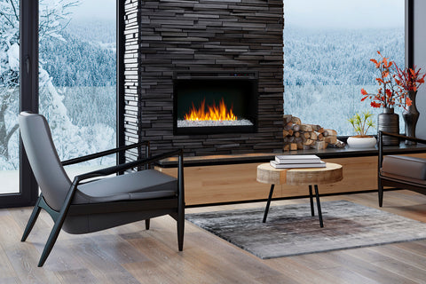 Image of Dimplex 33 Inch Multi-Fire XHD Electric Firebox Insert with Acrylic Glass - Dimplex XHD33G Plug-In Electric Fireplace