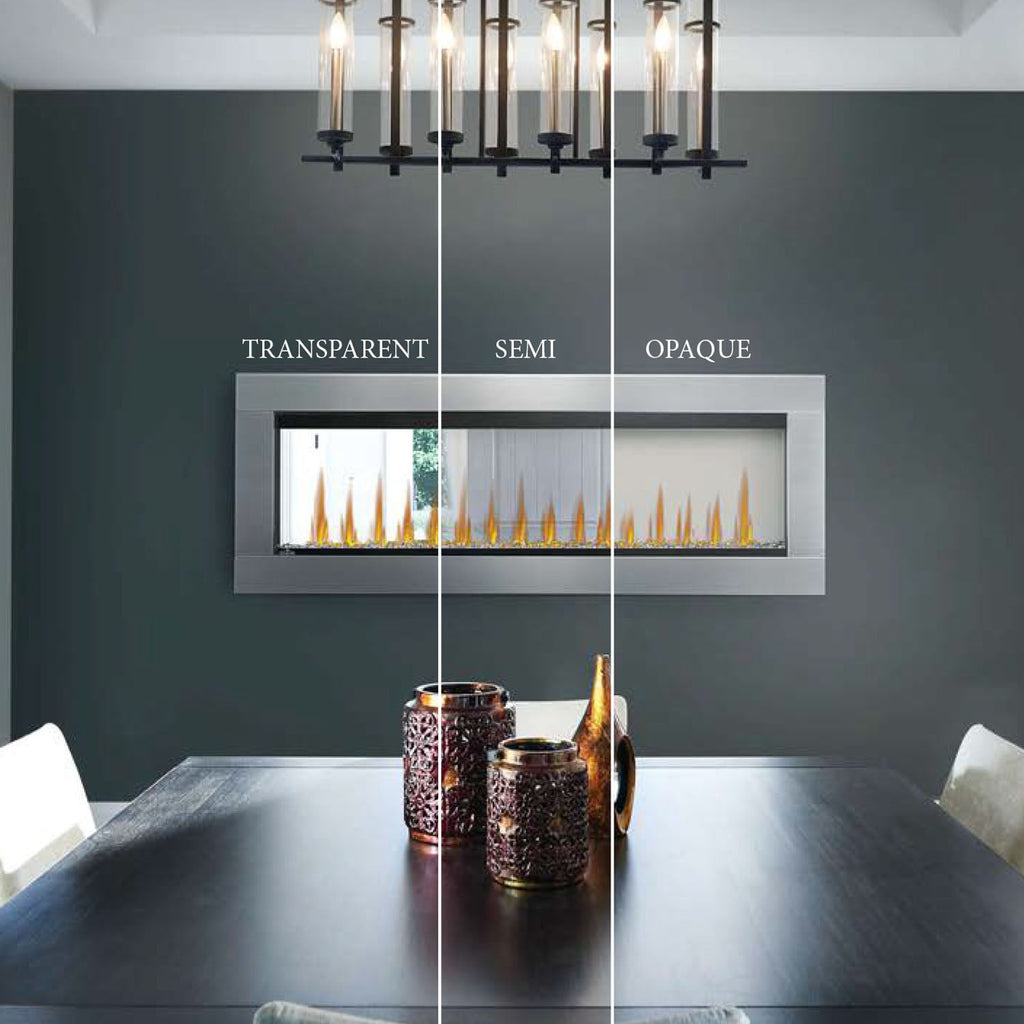 Napoleon Clearion Elite 50 in See Through Built in Electric Fireplace Stainless Steel - NEFBD50HE- NEFBD50HE-SS-TRIM