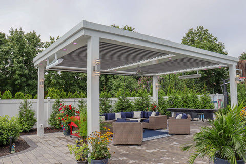 Image of Bromic Tungsten Smart-Heat 6000 Watt Outdoor Electric Patio Heater White | Tungsten 56 in Electric Radiant Heater | BH0420013