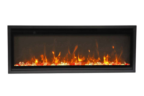 Image of Amantii Symmetry 42 inch Xtra Slim Fully Recessed Wall Mount Linear Electric Fireplace - SYM-SLIM-42 SYM-42-XTRASLIM