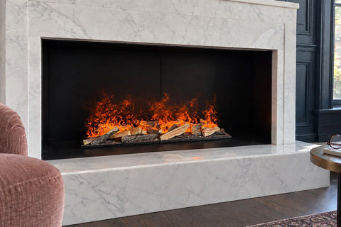 Image of Aquafire Hand-Painted Faux Wood Molded Log Set with Ember Bed for Aquafire Water Vapor Fireplace