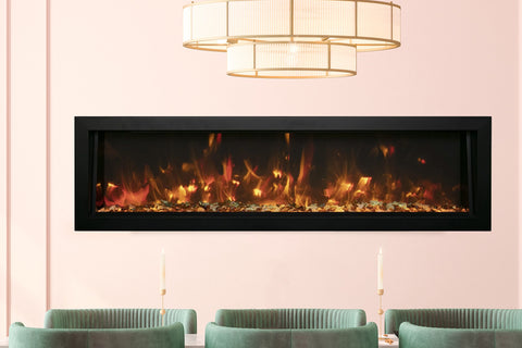 Image of Remii 55 inch Extra Deep Built-In Indoor Outdoor Electric Fireplace | Heater | 102755-DE | Electric Fireplaces Depot