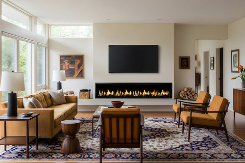 Image of SimpliFire Allusion Edge 100 Inch Smart Virtual Digital Electric Fireplace - SF-ALLE100