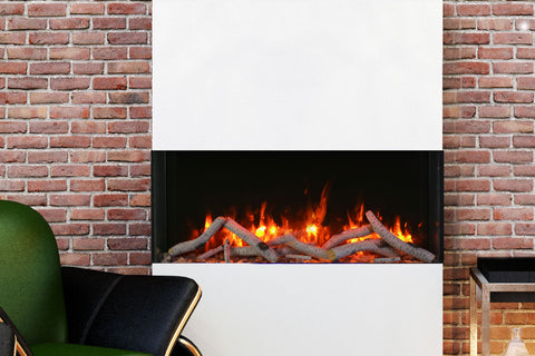 Image of Amantii Panorama Tru View Slim 60-inch 3-Sided Built In Indoor/Outdoor Electric Fireplace