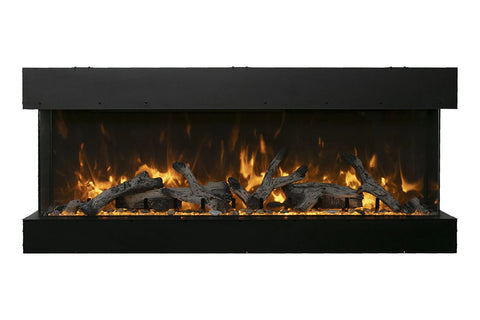 Image of Amantii Panorama Tru View 40 inch 3-Sided Built-in Indoor Outdoor Electric Fireplace with Heater | 40-TRU-VIEW-XL