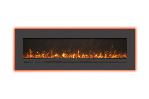 Image of Sierra Flame 66 inch Wall Mount Linear Electric Fireplace - Heater - Electric Fireplaces Depot