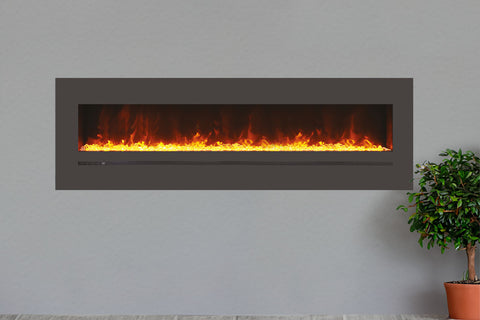 Image of Sierra Flame 78 inch Wall Mount Linear Electric Fireplace - Heater - Electric Fireplaces Depot