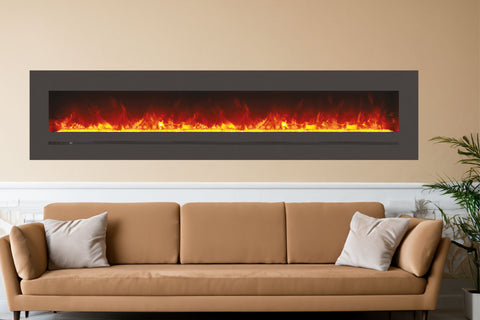 Image of Sierra Flame 96 inch Wall Mount Linear Electric Fireplace - Heater - Electric Fireplaces Depot