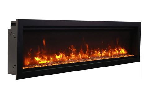 Image of Amantii Symmetry Bespoke Wall Mount Recessed Linear Indoor Outdoor Electric Fireplace