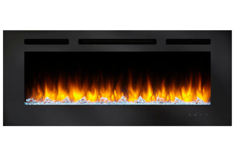 Returned Hearth & Home SimpliFire Allusion 40 Inch Wall Mount Recessed Linear Electric Fireplace Insert | SF-ALL40-BK-OB