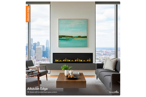 Image of SimpliFire Allusion Edge Smart Virtual Digital Electric Fireplace Lifestyle