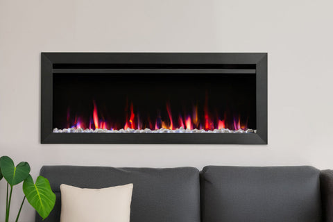 Image of SimpliFire Allusion Slim  Wall Mount Recessed Electric Fireplace w Sones