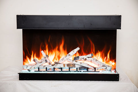 Image of Amantii Tru View Bespoke 45-inch 3-Sided View Built In Indoor Outdoor Smart Electric Fireplace -TRV-45-BESPOKE