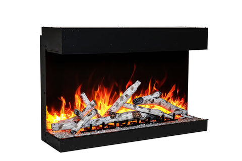 Image of Amantii Tru View Bespoke 45-inch 3-Sided View Built In Indoor Outdoor Smart Electric Fireplace -TRV-45-BESPOKE