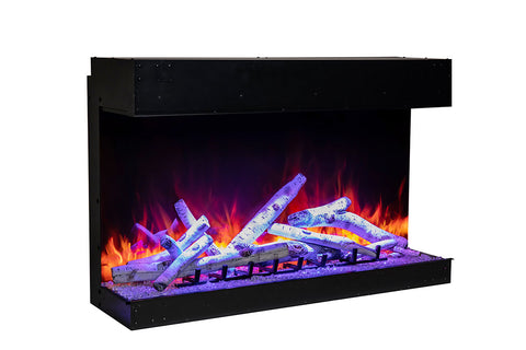 Image of Amantii Tru View Bespoke 45-inch 3-Sided View Built In Indoor Outdoor Smart Electric Fireplace -TRV-45-BESPOKE