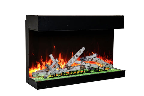 Image of Amantii Tru View Bespoke 55-inch 3-Sided View Built In Indoor Outdoor Smart Electric Fireplace -TRV-55-BESPOKE