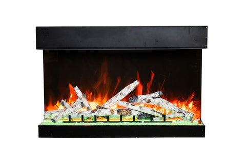 Image of Amantii Tru View Bespoke 45-inch 3-Sided View Built In Indoor Outdoor Smart Electric Fireplace -TRV-45-BESPOKE