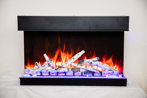 Image of Amantii Tru View Bespoke 45-inch 3-Sided View Built In Indoor Outdoor Smart Electric Fireplace -TRV-45-BESPOKE