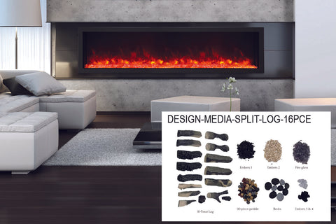 Image of Amantii Panorama 88-in Deep Tall Built-in Indoor & Outdoor Electric Fireplace - Heater - BI-88-DEEP-XT - Electric Fireplaces Depot