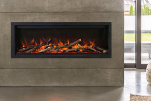 Amantii Symmetry Lumina 42 inch Built In Fully Recessed Wall Mount Indoor Outdoor Smart Electric Fireplace |SYM-42-LUMINA