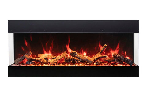 Image of Amantii Tru View Bespoke 3-Sided View Built In Indoor Outdoor Smart Electric Fireplace 