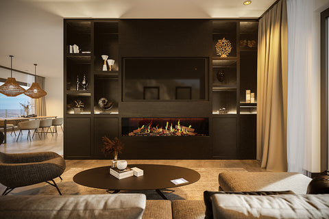 Image of Ambiance Luxus 60" Vitrual Multi-Side View Built-In Electric Fireplace