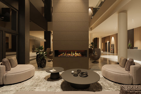 Image of Ambiance Luxus 60" Vitrual Multi-Side View Built-In Electric Fireplace