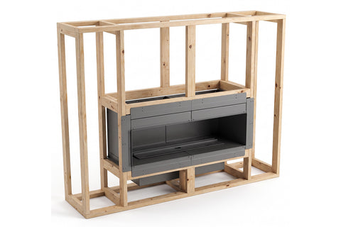 Image of AquafireBox for Aquafire Water Vapor Fireplace - Modular Built In Enclosure AFB-20-32 AFB-40-52 AFB-60-72