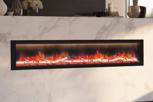 Dynasty Allegro 82 inch Smart Linear Recessed Built in Electric Fireplace | DY-BFM82 | WiFi Dynasty Fireplaces