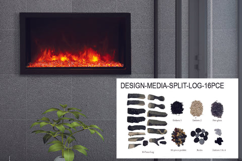 Image of Amantii Panorama 40-in Deep Tall Built-in Indoor & Outdoor Electric Fireplace - Heater - BI-40-DEEP-XT - Electric Fireplaces Depot