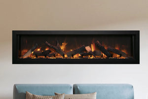 Amantii Panorama 72 inch Deep Built-in Indoor & Outdoor Electric Fireplace – Heater – BI-72-DEEP-OD – Electric Fireplaces Depot