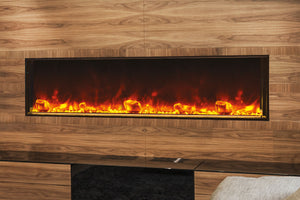Returned Amantii Panorama 72 inch Deep Built-in Indoor Outdoor Electric Fireplace – Heater – BI-72-DEEP-OD-OB