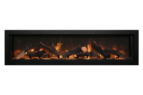 Image of Amantii Panorama 50 inch Deep Built-in Indoor & Outdoor Electric Fireplace – Heater – BI-50-DEEP-OD – Electric Fireplaces Depot