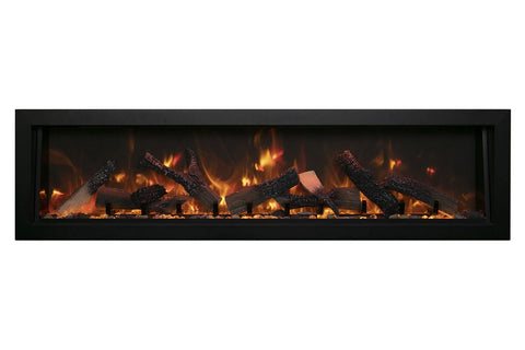 Image of Amantii Panorama 50-inch Built-in Tall & Deep Indoor/Outdoor Linear Electric Fireplace