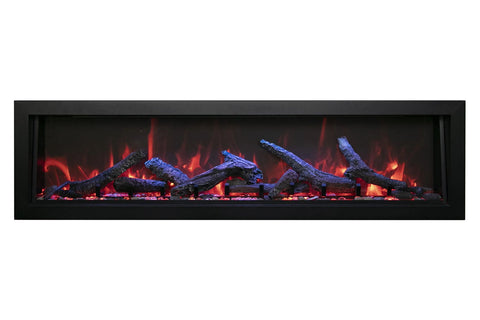Image of Amantii Panorama 40 inch Deep Built-in Indoor & Outdoor Electric Fireplace – Heater – BI-40-DEEP-OD – Electric Fireplaces Depot