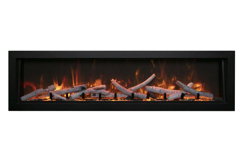 Image of Amantii Panorama 60-in Deep Tall Built-in Indoor & Outdoor Electric Fireplace - Heater - BI-60-DEEP-XT