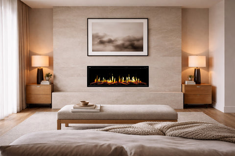 Image of Modern Flames Orion Slim 52" Version 2 Heliovision Virtual Recessed / Wall Mount Electric Fireplace
