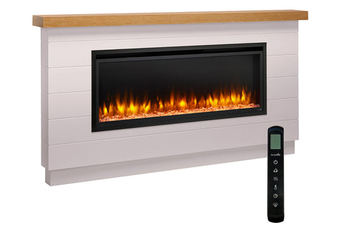 Image of SimpliFire Boyd 78 Modern Farmhouse Electric Fireplace 