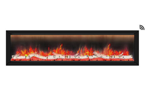 Image of Dynasty Allegro 76 inch Smart Linear Recessed Built in Electric Fireplace | DY-BFM76 | WiFi Dynasty Fireplaces