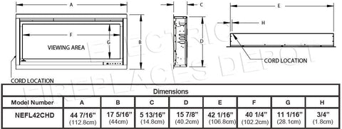 Image of Napoleon Alluravision 42-inch Deep Wall Mount Electric Fireplace - Linear - NEFL42CHD - NEFL42CHD1 - Electric Fireplaces Depot