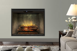 New Dimplex Revillusion 42 inch Built-In Electric Firebox w/ Glass and Plug Kit | Weathered Concrete