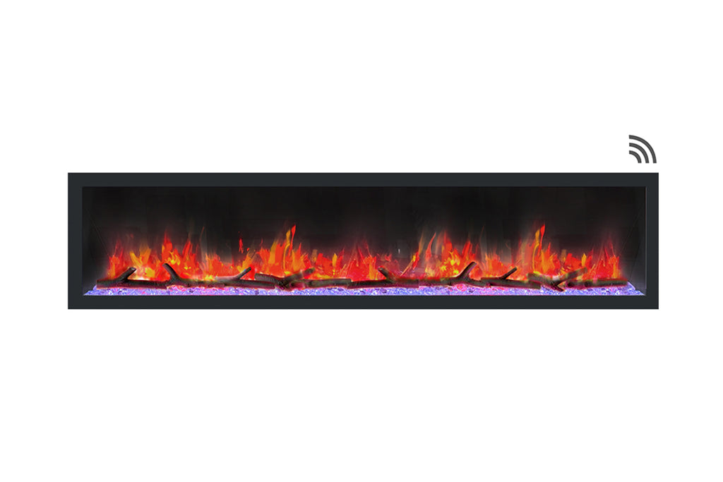 Dynasty Cascade 82 Inch Recessed Linear Electric Fireplace | DY-BTX82 | Electric Fireplaces Depot