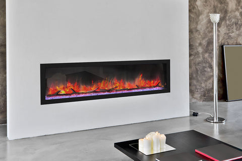 Image of Dynasty Cascade 64 Inch Recessed Linear Electric Fireplace | Wall Mount Electric Fireplace | DY-BTX64 | Electric Fireplaces Depot