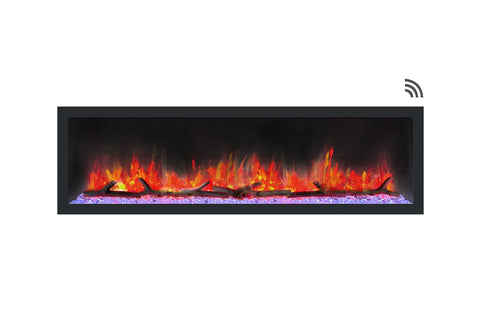 Image of Dynasty Cascade 64 Inch Recessed Linear Electric Fireplace | Wall Mount Electric Fireplace | DY-BTX64 | Electric Fireplaces Depot