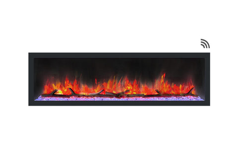 Dynasty Cascade 64 Inch Recessed Linear Electric Fireplace | Wall Mount Electric Fireplace | DY-BTX64 | Electric Fireplaces Depot